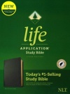 NLT Life Application Study Bible, Third Edition Genuine Leather, black Indexed